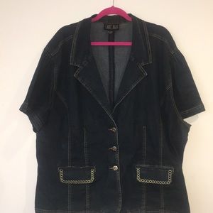 SHORT SLEEVE JEAN BLAZER SIZE 32W